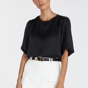 NWT Dissh Layla Black Silk Tee - sz 4